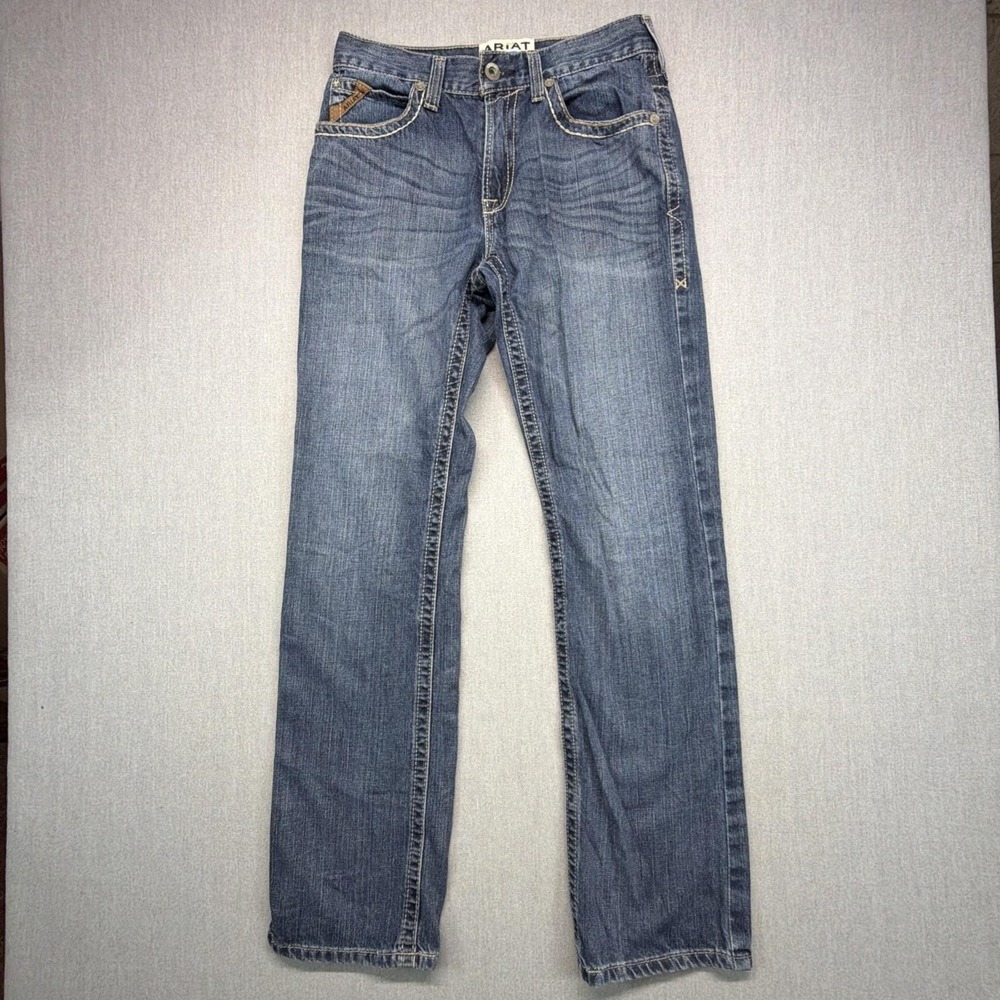 Ariat M2 Relaxed Boot Cut Denim Jeans Mens 29x34 (Fits 30x33) Dark Western